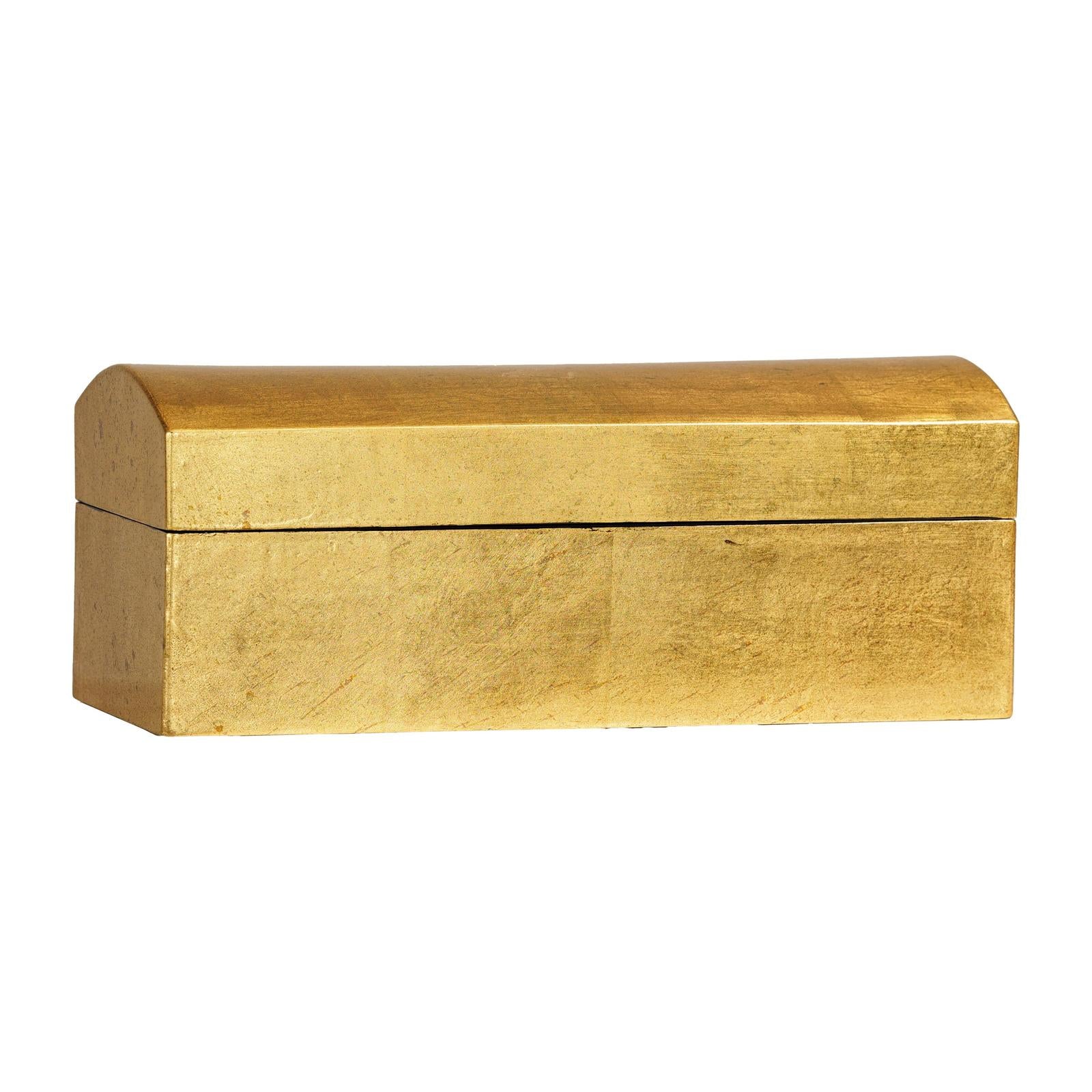 Gold Gilt Wooden Decorative Box with Arched Lid | FEA Home