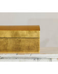 Gold Gilt Wooden Decorative Treasure Box with Arched Lid-4. Asian & Chinese Furniture, Art, Antiques, Vintage Home Décor for sale at FEA Home