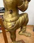 Golden Gilded Wood Hanuman Sculpture - FEA Home