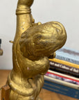 Golden Gilded Wood Hanuman Sculpture - FEA Home