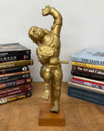 Golden Gilded Wood Hanuman Sculpture - FEA Home