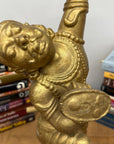 Golden Gilded Wood Hanuman Sculpture - FEA Home