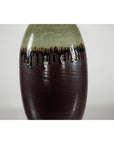 Green and Brown Vase with Drip Glaze and Asymmetric Rim-4. Asian & Chinese Furniture, Art, Antiques, Vintage Home Décor for sale at FEA Home
