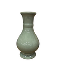 Green Ceramic Vase with a Bold Round Baluster Form - FEA Home