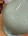 Green Ceramic Vase with a Bold Round Baluster Form - FEA Home