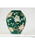 Green Ceramic Vase with Birds, Butterflies, and Floral Decoration-10. Asian & Chinese Furniture, Art, Antiques, Vintage Home Décor for sale at FEA Home