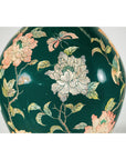 Green Ceramic Vase with Birds, Butterflies, and Floral Decoration-11. Asian & Chinese Furniture, Art, Antiques, Vintage Home Décor for sale at FEA Home
