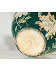 Green Ceramic Vase with Birds, Butterflies, and Floral Decoration-15. Asian & Chinese Furniture, Art, Antiques, Vintage Home Décor for sale at FEA Home
