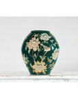 Green Ceramic Vase with Birds, Butterflies, and Floral Decoration-2. Asian & Chinese Furniture, Art, Antiques, Vintage Home Décor for sale at FEA Home