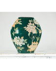 Green Ceramic Vase with Birds, Butterflies, and Floral Decoration-8. Asian & Chinese Furniture, Art, Antiques, Vintage Home Décor for sale at FEA Home