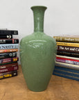 Green Crackle Ceramic Vase with Flared Opening, SKU , image 3