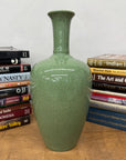 Green Crackle Ceramic Vase with Flared Opening, SKU , image 4