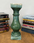 Green Glaze Ceramic Columns with Weathered Texture - FEA Home