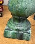 Green Glaze Ceramic Columns with Weathered Texture - FEA Home