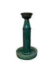 Green Glazed Ceramic Candle Holders in Varying Shades - FEA Home