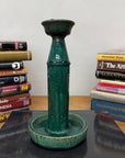 Green Glazed Ceramic Candle Holders in Varying Shades - FEA Home