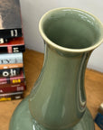 Green Glazed Ceramic Vase with Bold Long-Necked Silhouette, SKU , image 9