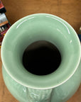 Guardian's Embrace Celadon Green Ceramic Vase Flared Rim, SKU , image 10