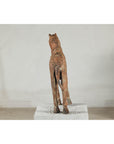 Hand-Carved Painted Wood Horse Sculpture with Geometric Details-13. Asian & Chinese Furniture, Art, Antiques, Vintage Home Décor for sale at FEA Home