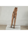 Hand-Carved Painted Wood Horse Sculpture with Geometric Details-14. Asian & Chinese Furniture, Art, Antiques, Vintage Home Décor for sale at FEA Home