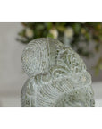 Hand-Carved Vintage Stone Quán Yīn Head Sculpture with Natural Patina-10. Asian & Chinese Furniture, Art, Antiques, Vintage Home Décor for sale at FEA Home