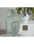 Hand-Carved Vintage Stone Quán Yīn Head Sculpture with Natural Patina-11. Asian & Chinese Furniture, Art, Antiques, Vintage Home Décor for sale at FEA Home