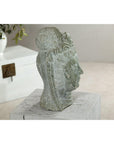 Hand-Carved Vintage Stone Quán Yīn Head Sculpture with Natural Patina-13. Asian & Chinese Furniture, Art, Antiques, Vintage Home Décor for sale at FEA Home