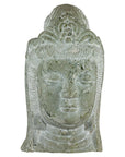 Hand-Carved Vintage Stone Quán Yīn Head Sculpture with Natural Patina-1. Asian & Chinese Furniture, Art, Antiques, Vintage Home Décor for sale at FEA Home