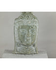 Hand-Carved Vintage Stone Quán Yīn Head Sculpture with Natural Patina-5. Asian & Chinese Furniture, Art, Antiques, Vintage Home Décor for sale at FEA Home