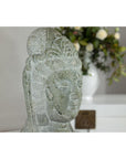 Hand-Carved Vintage Stone Quán Yīn Head Sculpture with Natural Patina-8. Asian & Chinese Furniture, Art, Antiques, Vintage Home Décor for sale at FEA Home