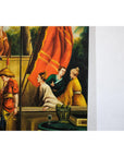 Hand-Painted Four-Panel Export Screen with Tropical Court Scene-11. Asian & Chinese Furniture, Art, Antiques, Vintage Home Décor for sale at FEA Home