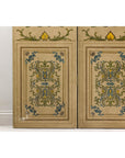 Hand-Painted Four-Panel Screen with Victorian-Style Motifs-7. Asian & Chinese Furniture, Art, Antiques, Vintage Home Décor for sale at FEA Home