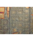 Hand-Painted Lacquer Screen with Flying Cranes and Botanical Motifs-12. Asian & Chinese Furniture, Art, Antiques, Vintage Home Décor for sale at FEA Home