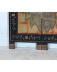 Hand-Painted Lacquer Screen with Flying Cranes and Botanical Motifs-14. Asian & Chinese Furniture, Art, Antiques, Vintage Home Décor for sale at FEA Home