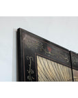 Hand-Painted Lacquer Screen with Flying Cranes and Botanical Motifs-16. Asian & Chinese Furniture, Art, Antiques, Vintage Home Décor for sale at FEA Home