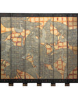 Hand-Painted Lacquer Screen with Flying Cranes and Botanical Motifs-20. Asian & Chinese Furniture, Art, Antiques, Vintage Home Décor for sale at FEA Home