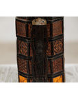 Hexagonal Four-Tier Woven Bamboo Basket with Carved Handle - image 10