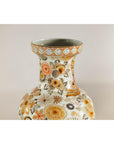 Kutani Style Ceramic Vase with Hand-Painted Butterflies and Floral Motifs-11. Asian & Chinese Furniture, Art, Antiques, Vintage Home Décor for sale at FEA Home