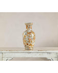Kutani Style Ceramic Vase with Hand-Painted Butterflies and Floral Motifs-12. Asian & Chinese Furniture, Art, Antiques, Vintage Home Décor for sale at FEA Home