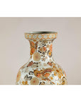 Kutani Style Ceramic Vase with Hand-Painted Butterflies and Floral Motifs-4. Asian & Chinese Furniture, Art, Antiques, Vintage Home Décor for sale at FEA Home