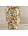 Kutani Style Ceramic Vase with Hand-Painted Butterflies and Floral Motifs-6. Asian & Chinese Furniture, Art, Antiques, Vintage Home Décor for sale at FEA Home