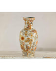 Kutani Style Ceramic Vase with Hand-Painted Butterflies and Floral Motifs-8. Asian & Chinese Furniture, Art, Antiques, Vintage Home Décor for sale at FEA Home