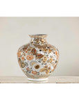 Kutani-Style Vase with Butterflies and Florals on White Ground-6. Asian & Chinese Furniture, Art, Antiques, Vintage Home Décor for sale at FEA Home