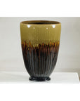 Large Artisan Ceramic Planter with Olive & Brown Drip Glaze - image 12