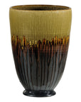 Large Artisan Ceramic Planter with Olive & Brown Drip Glaze - image 16