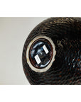 Large Artisan Ceramic Vase with Glossy Honeycomb Texture in Deep Brown Tones-12. Asian & Chinese Furniture, Art, Antiques, Vintage Home Décor for sale at FEA Home