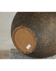 Large Artisan Ceramic Vase with Matte Black Neck and Textured Brown Body-12. Asian & Chinese Furniture, Art, Antiques, Vintage Home Décor for sale at FEA Home