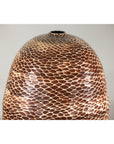 Large Artisan Ceramic Vase with Snakeskin Textured Glaze