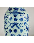 Large Blue and White Porcelain Vase with Hand-Painted Motifs-7. Asian & Chinese Furniture, Art, Antiques, Vintage Home Décor for sale at FEA Home