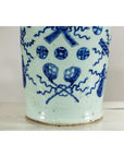 Large Blue and White Porcelain Vase with Hand-Painted Motifs-8. Asian & Chinese Furniture, Art, Antiques, Vintage Home Décor for sale at FEA Home